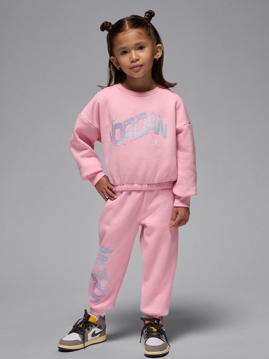 Jordan Other - Jordan Jumpman Club Pink Bubble Fleece 2T Toddler Girl Sweatshirt & Joggers Set